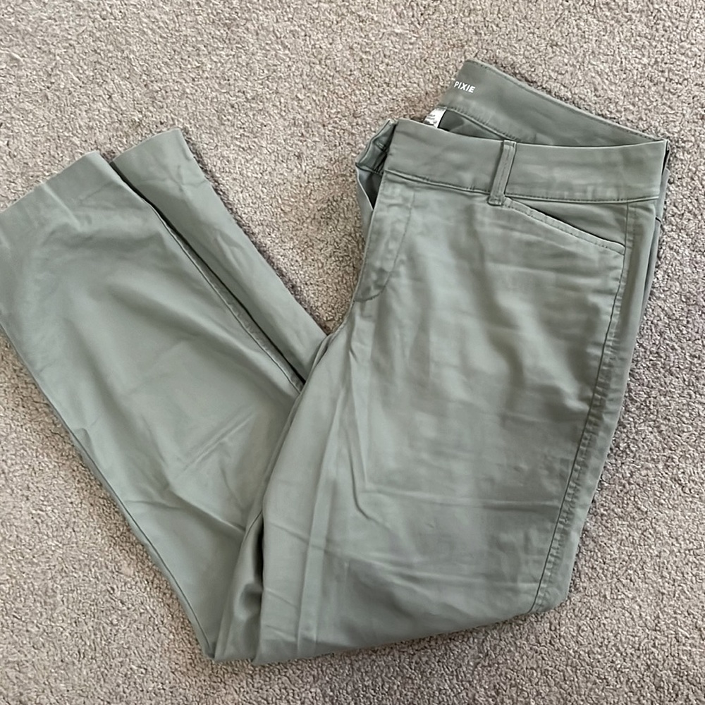 Olive green chino pants from Old Navy